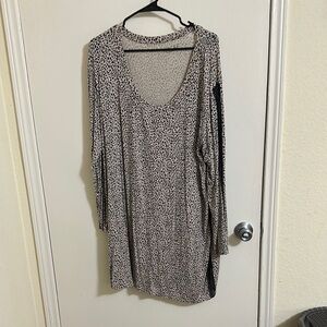 Victoria’s Secret Leopard Black Lace Long Sleeve Nightgown Dress XL